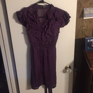 Forever 21 purple ruffle dress
